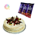 Vanilla Fresh Cream Cake With 3 Dairy Milk Silk Chocolates02