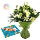 BUNCH OF 30 RED ROSES WITH 1KG KAJU KATLI SWEETS