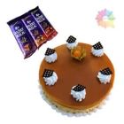 BUTTERSCOTCH CAKE WITH SET OF 3 DAIRYMILK SILK CHOCOLATES