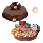 CHOCOLATE CAKE WITH EXCLUSIVE CHOCOLATE HAMPER