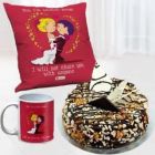 PHOTO CUSHION WITH PHOTO MUG HALF KG DRY FRUIT CAKE